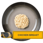 Close up of isolated image of Encore chicken cat food on a tray