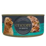 Encore chicken in broth dog food with tuna & vegetables tin