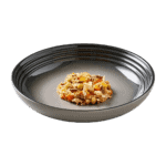 Isolated image of Encore chicken in broth with tuna & vegetable dog food on a plate