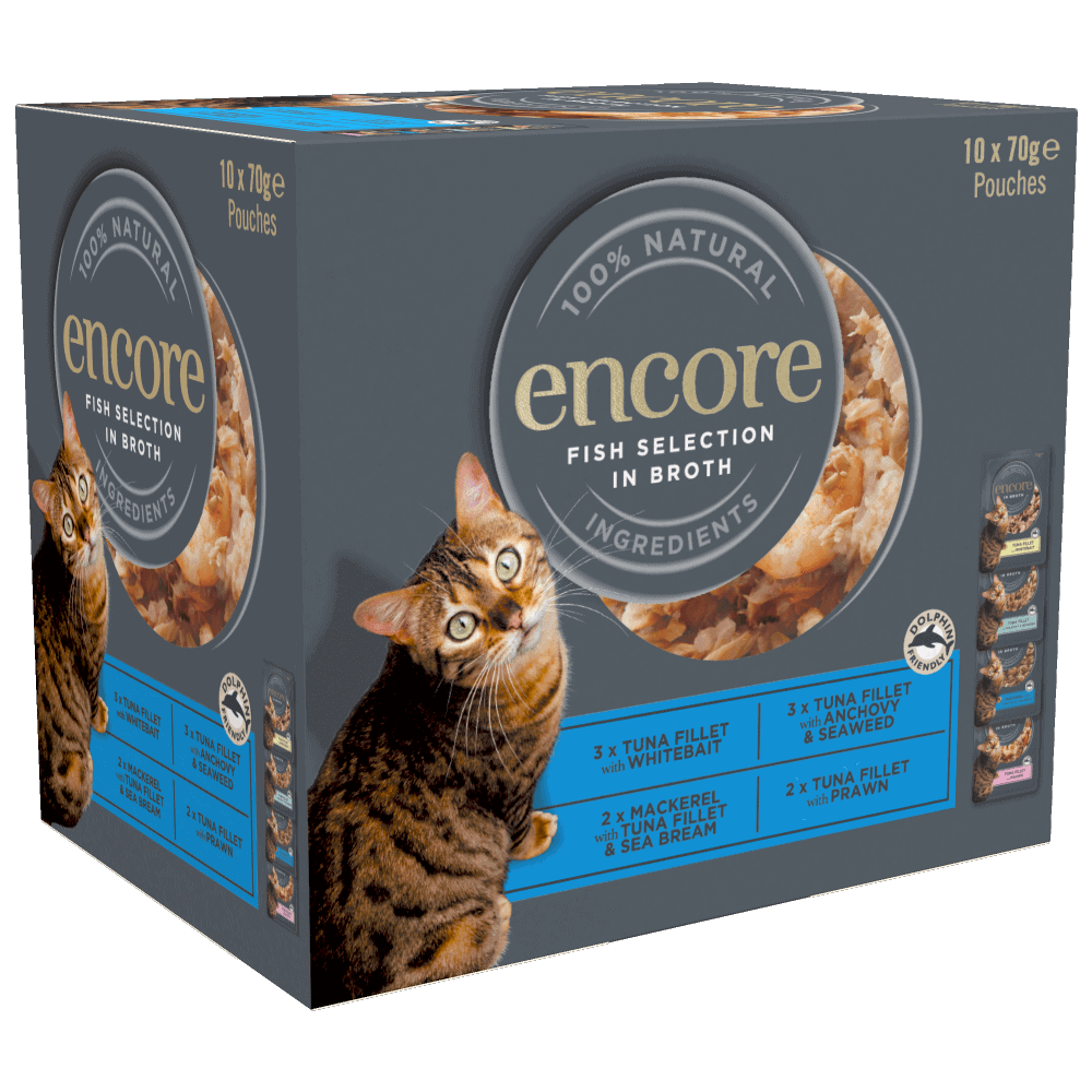 Fish Selection Multipack Cat Food Pouches 10x70g Encore