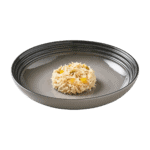 Isolated image of Encore chicken in broth with salmon & vegetable dog food on a plate