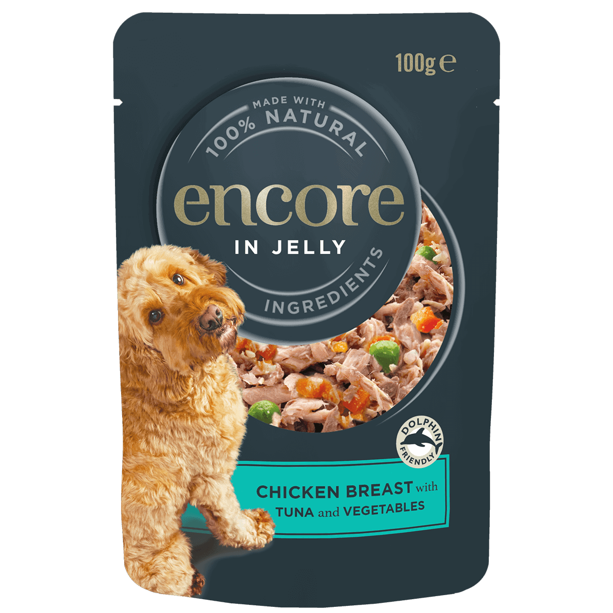 dog food pouch chicken with tuna and vegetables