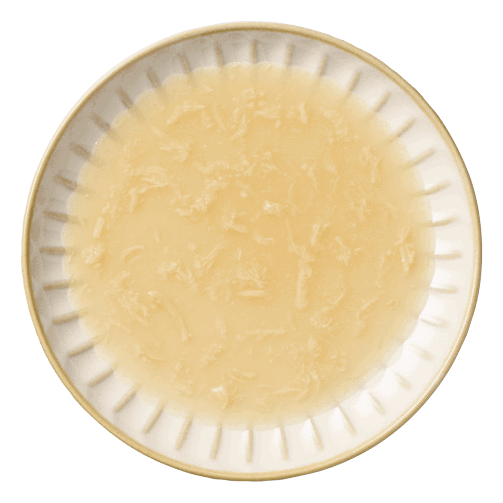 Bone broth on plate